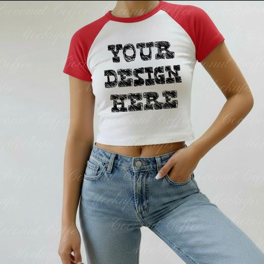 Custom Bella baby raglan tee